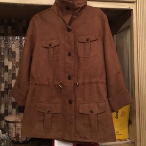 Chico size 0 suede like jacket. So cute! Like new